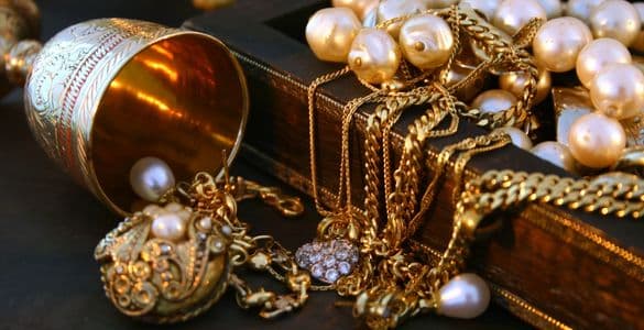 Antiques and collectibles display at Uptowne Shoppes